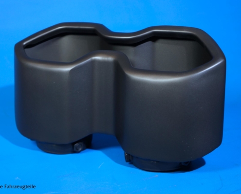 Porsche Auspuffblende schwarz lackieren Porsche Auspuffblende in schwarz matt lackieren