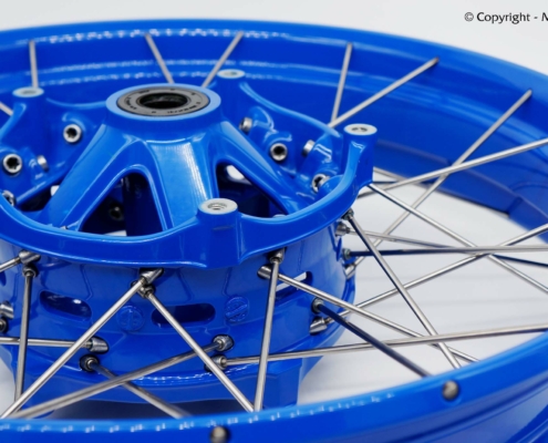 BMW GS Vorderrad Blau BMW R1200GS Felgenring und Radnabe in UNI-Blau