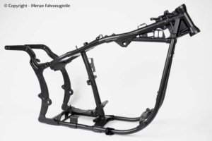 HD Veredelung Rahmen schwarz Harley Davidson Veredelung, Hauptrahmen in schwarz matt.
