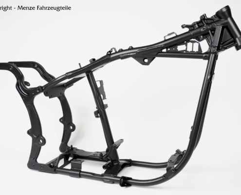HD Veredelung Rahmen schwarz Harley Davidson Veredelung, Hauptrahmen in schwarz matt.