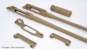 Waffenbeschichtung zweier Tikka's mit Schalldämpfer und Montagen in Coyote Tan.