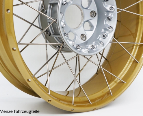 BMW GS Speichenrad Gold Metallic BMW GS Speichenrad KE-Gold Metallic Pulverbeschichten.